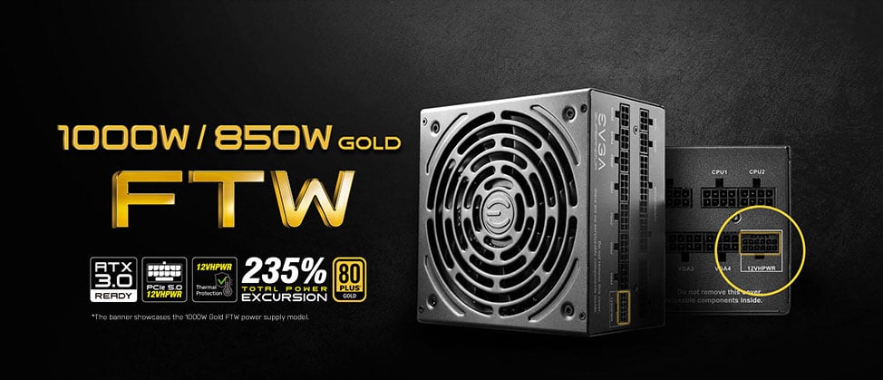 EVGA SuperNOVA 850W Gold FTW Power Supply